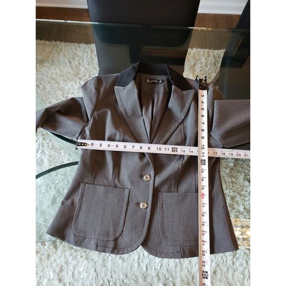 7th Avenue 2 Piece Suit Womens Size 12 Gray Super Stretch Polyester Straight Leg - Picture 11 of 16